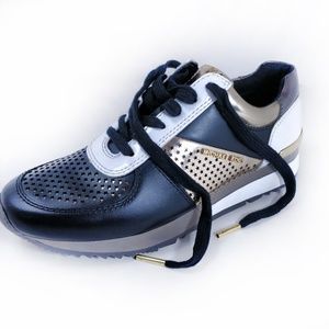 MICHAEL Michael Kors Womens Allie Leather Low Top